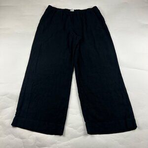 A New Day Black Linen Blend Wide Leg Lounge Pant XL